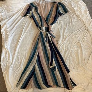 Striped Leith Wrap Dress